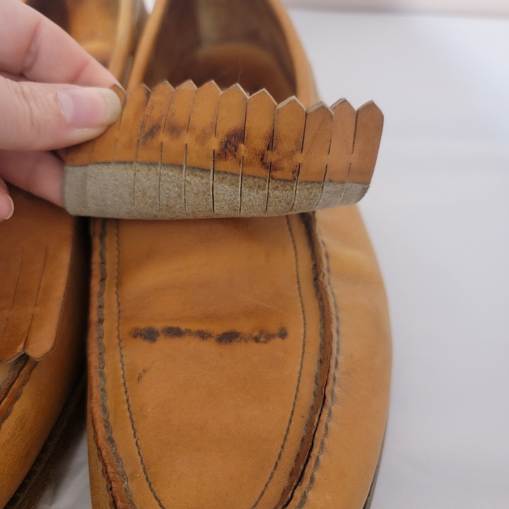 Genuine VTG Handsewn Leather Mens SAS Dress Shoes Size 10.5 - Picture 4 of 13
